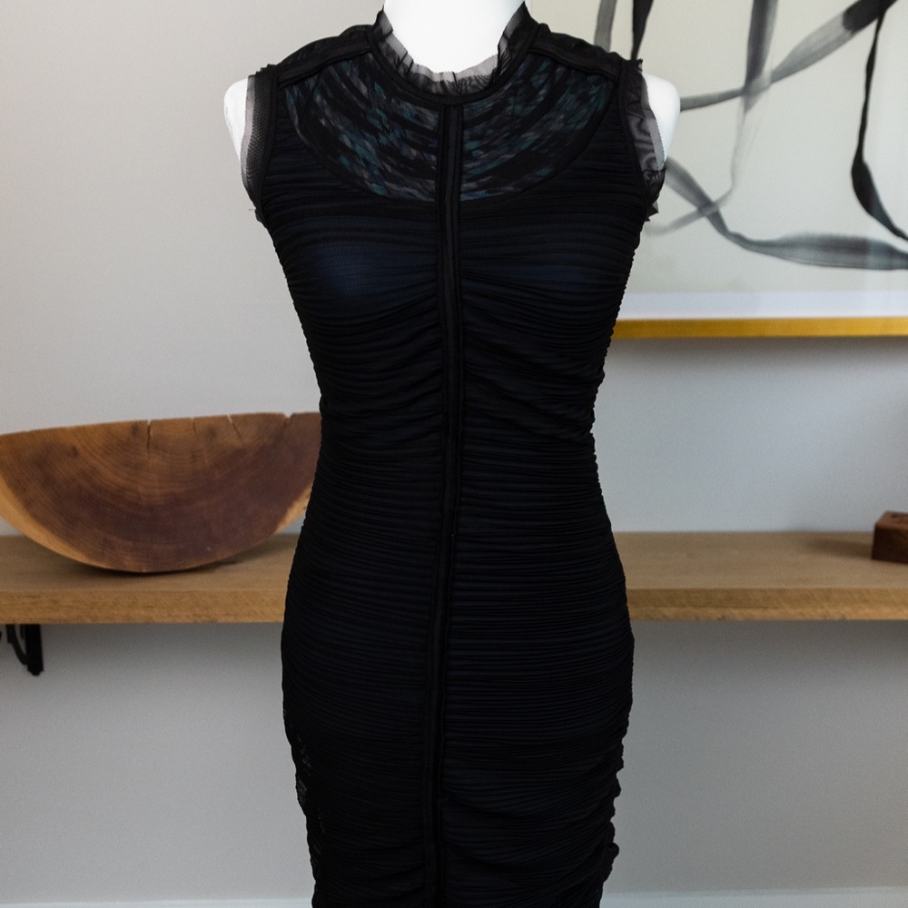 BCBG Black Ruched Dress